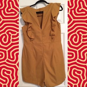 Gold Ruffle Romper
